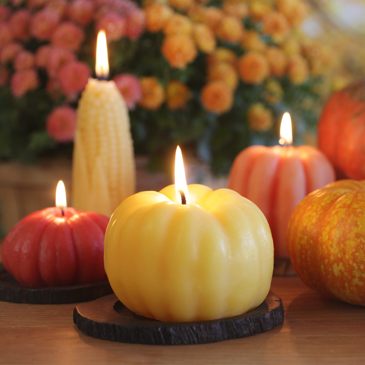 Beeswax Pumpkin Candles